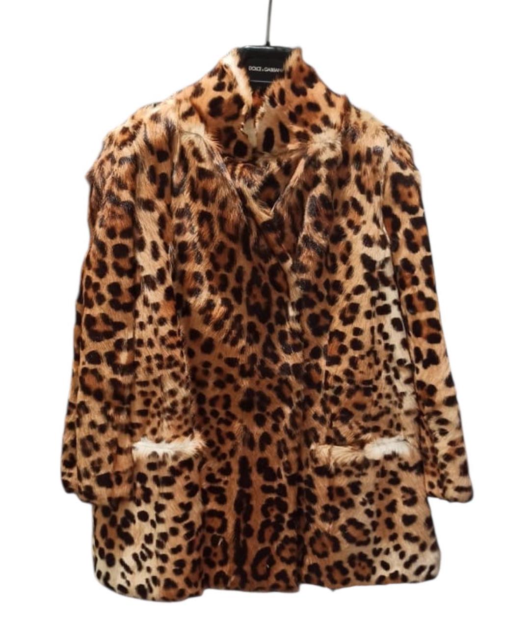 DOLCE&GABBANA Коричневая меховая шуба, фото 9