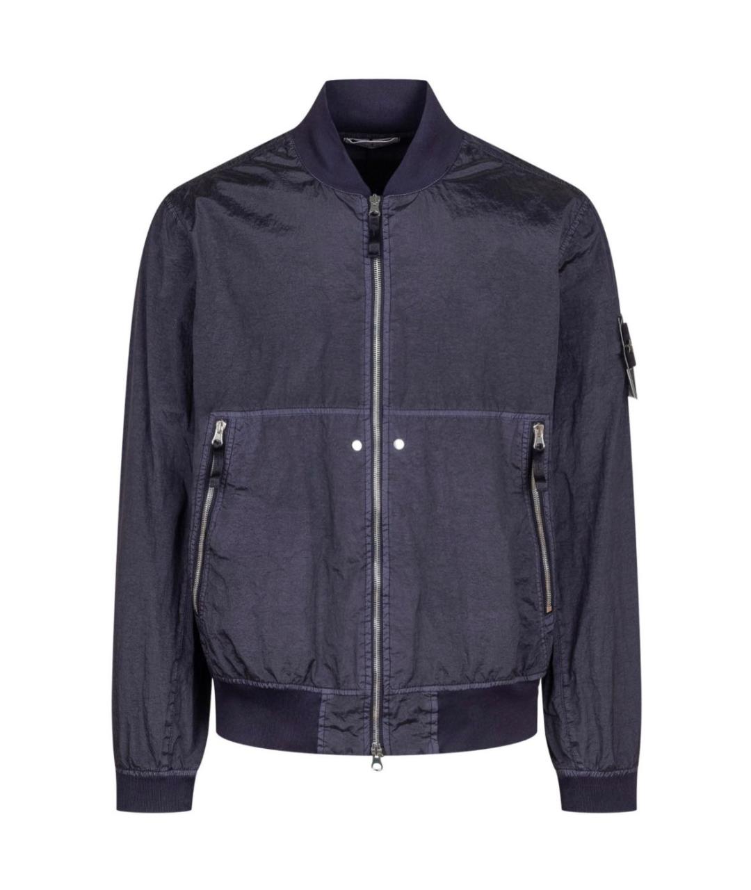 STONE ISLAND Темно-синяя полиамидовая куртка, фото 5