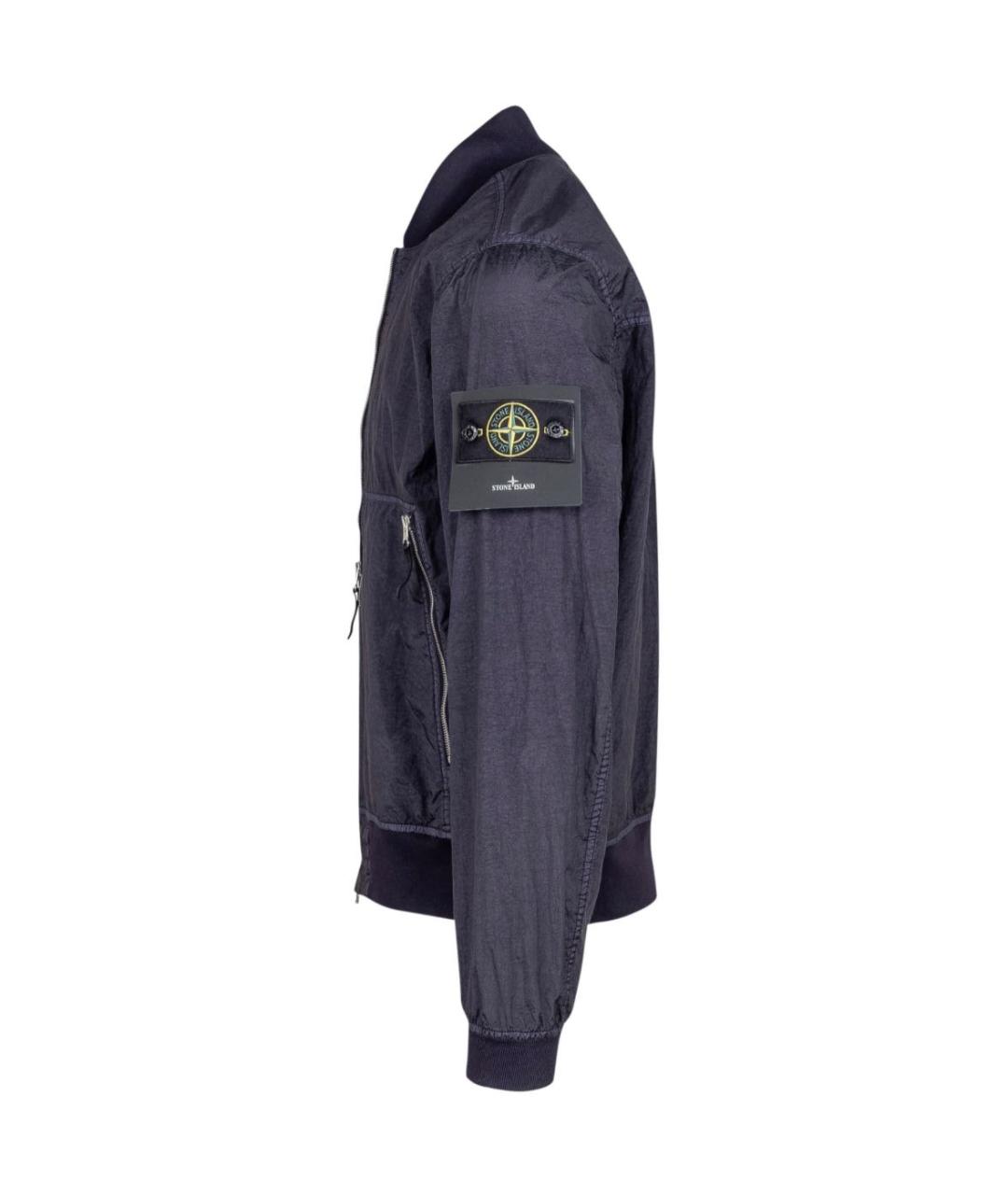 STONE ISLAND Темно-синяя полиамидовая куртка, фото 4