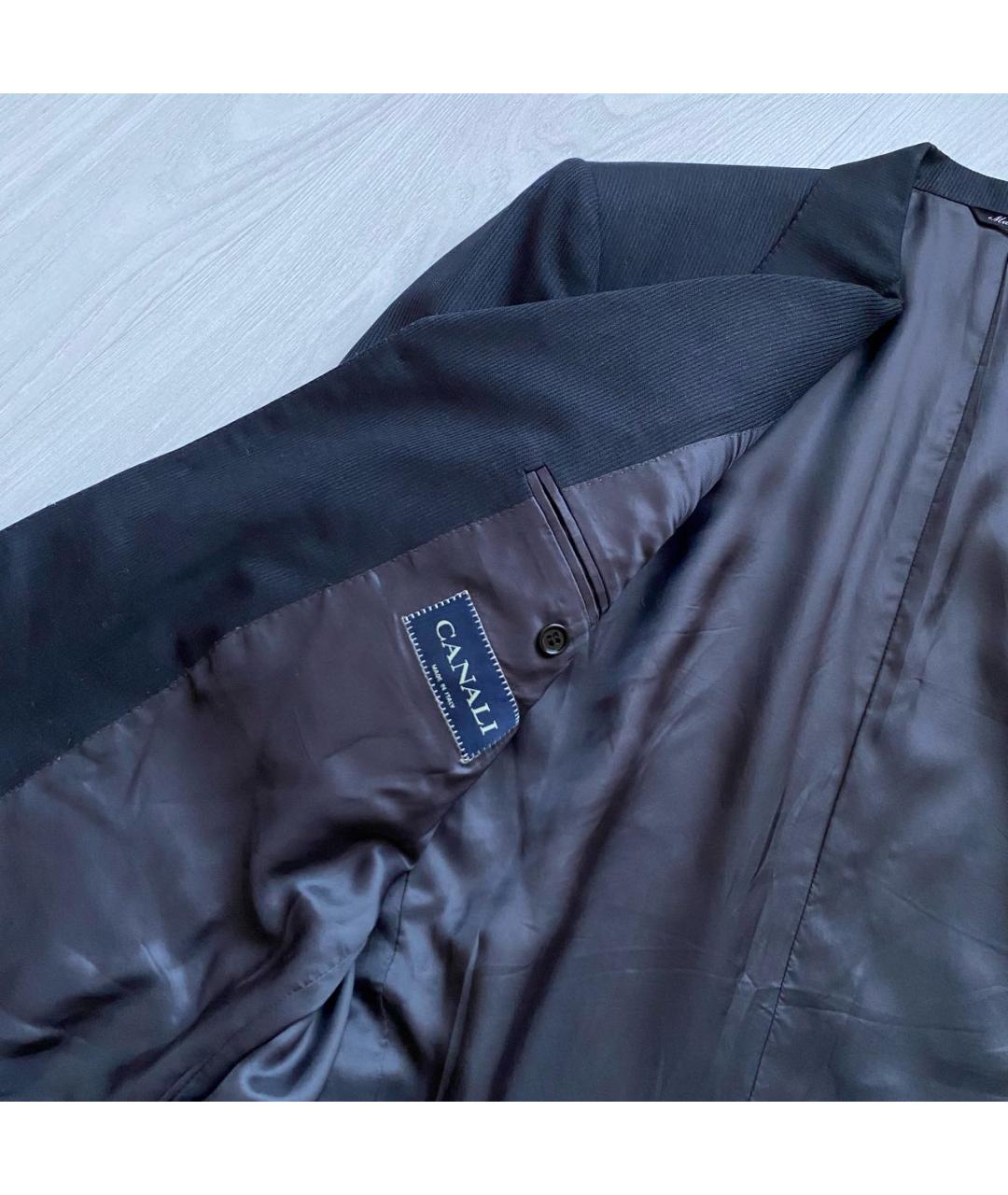 CANALI Черный шерстяной пиджак, фото 3