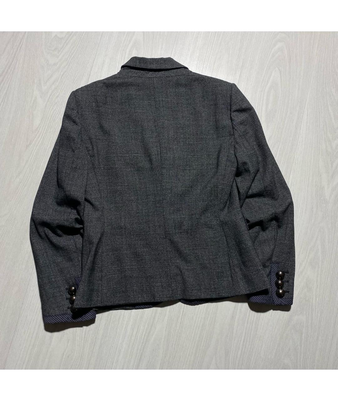 MOSCHINO Серый шерстяной жакет/пиджак, фото 4