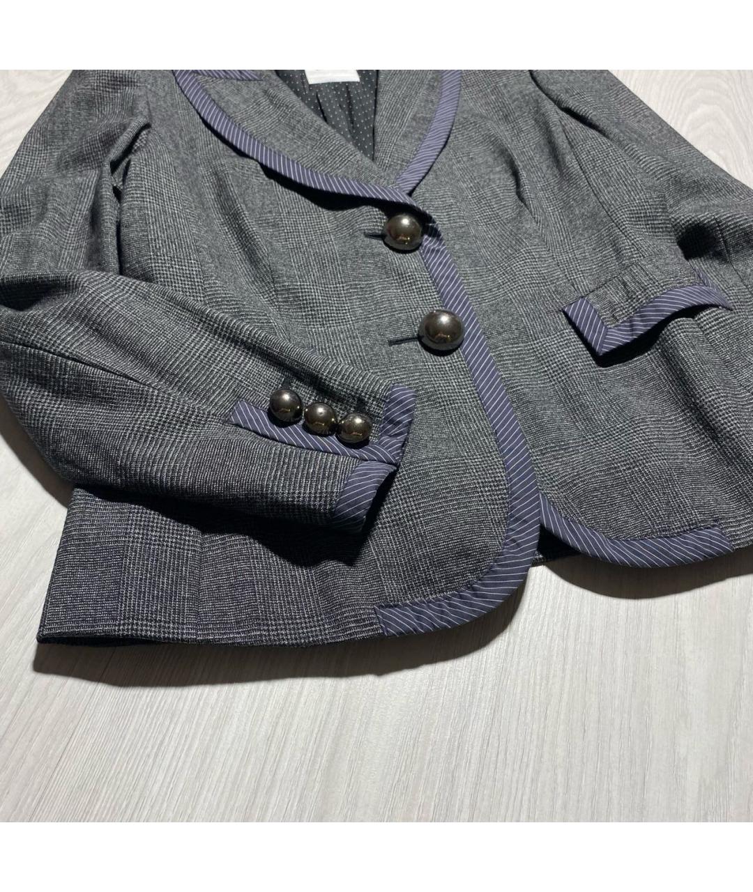 MOSCHINO Серый шерстяной жакет/пиджак, фото 5