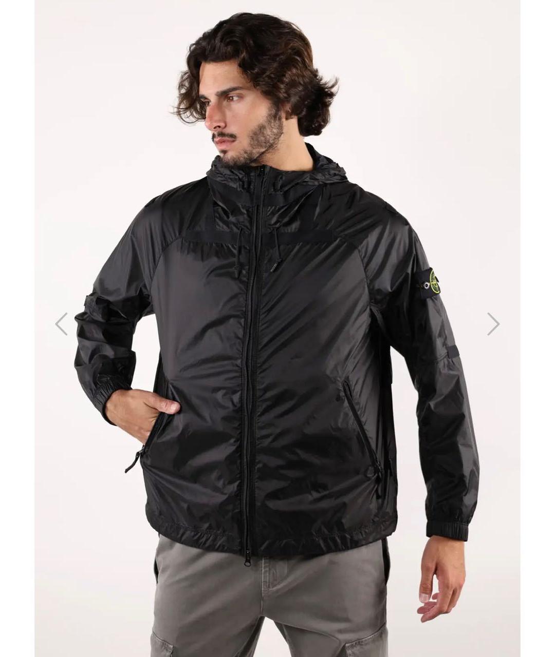 STONE ISLAND Черная полиэстеровая куртка, фото 3