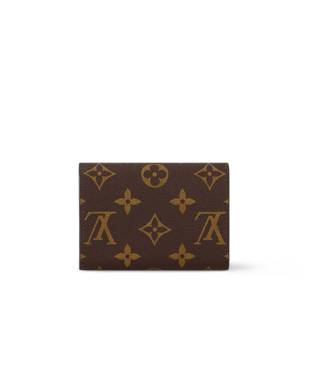 LOUIS VUITTON Коричневый кожаный кошелек, фото 4