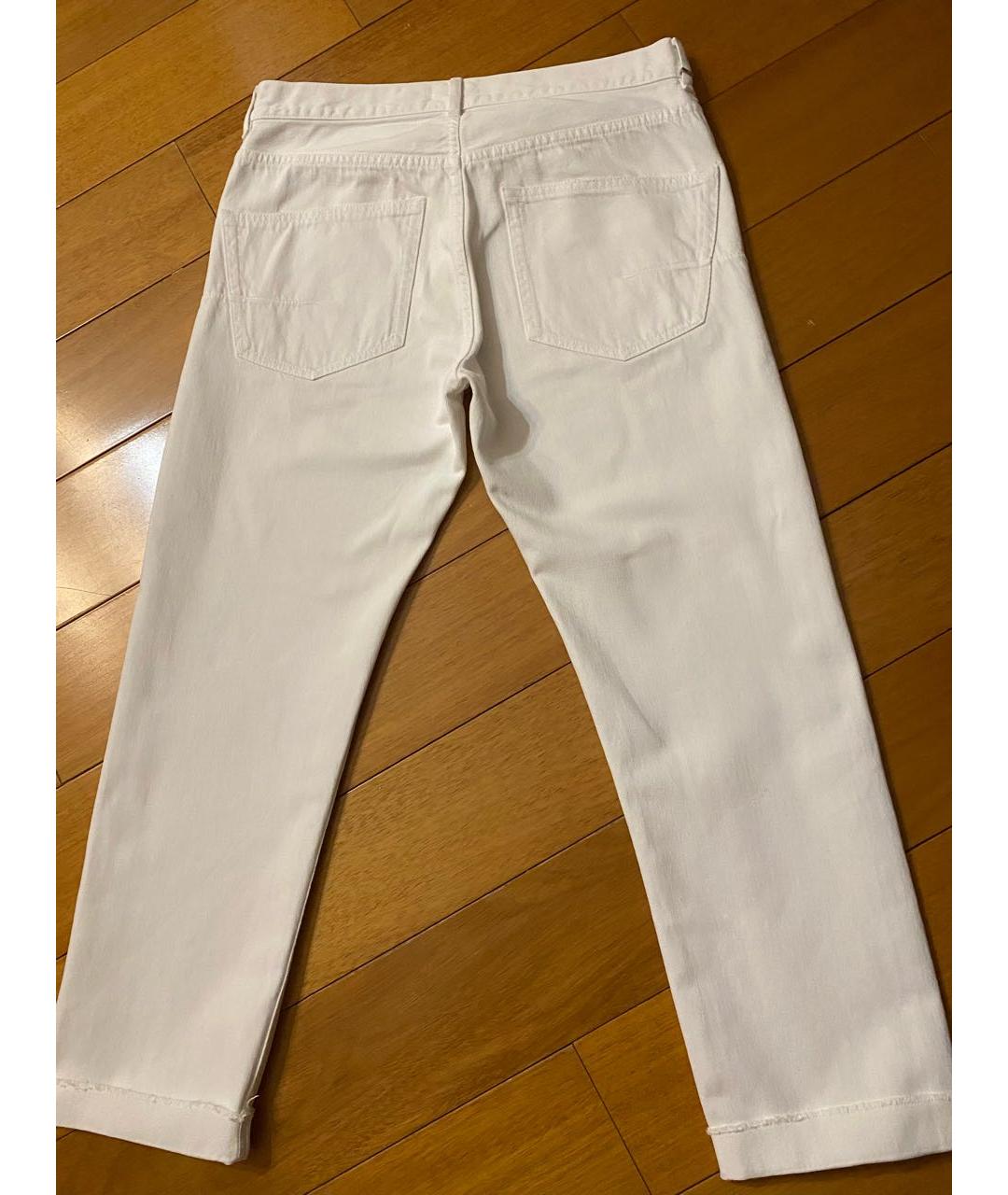 CHRISTIAN DIOR Белые хлопковые прямые джинсы, фото 2