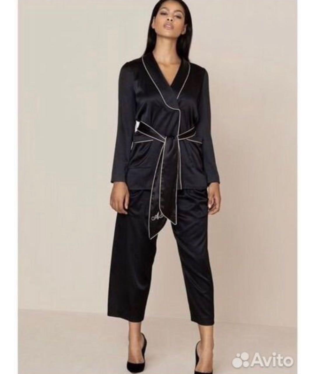 AGENT PROVOCATEUR Черная шелковая пижама, фото 2