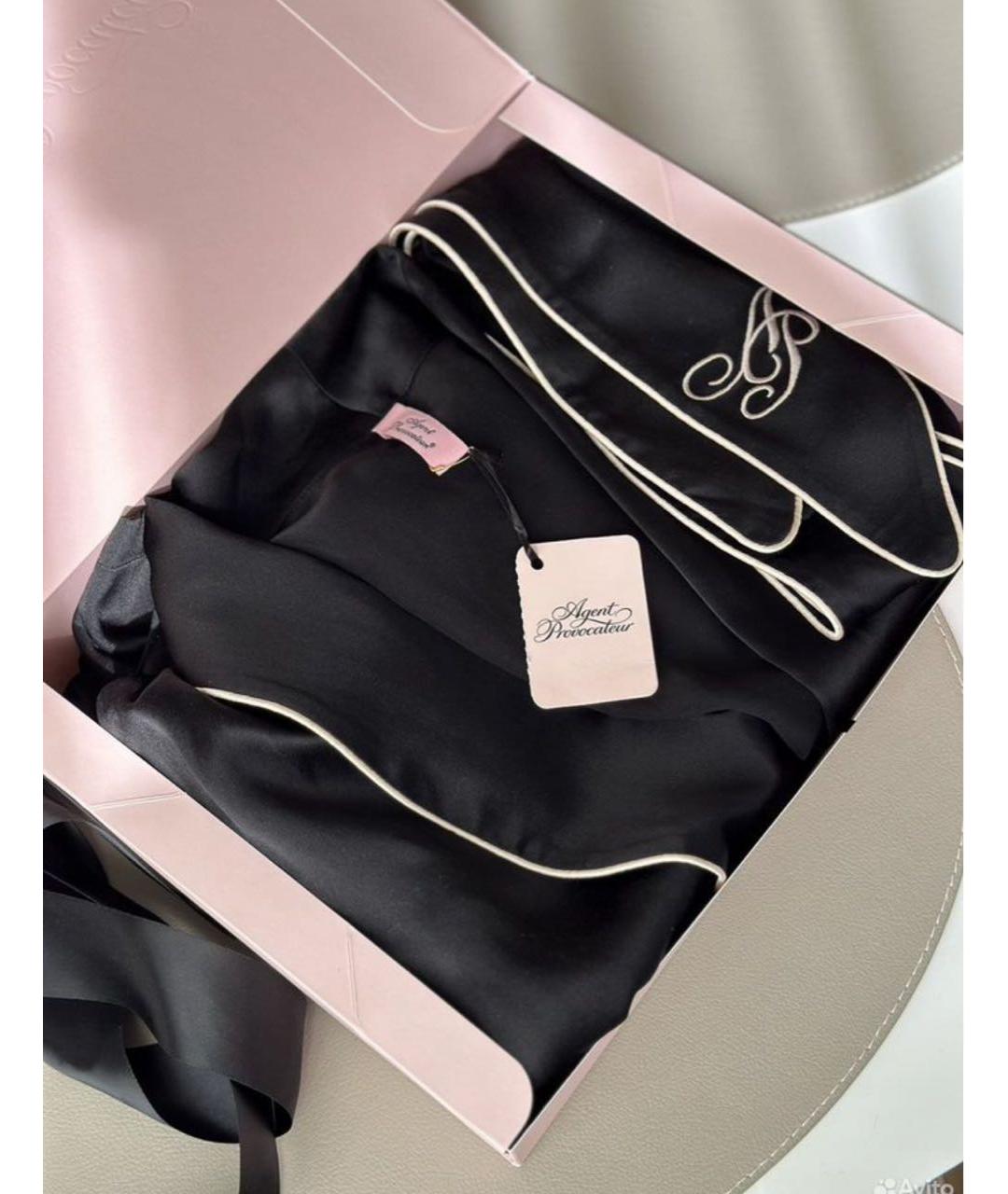 AGENT PROVOCATEUR Черная шелковая пижама, фото 6