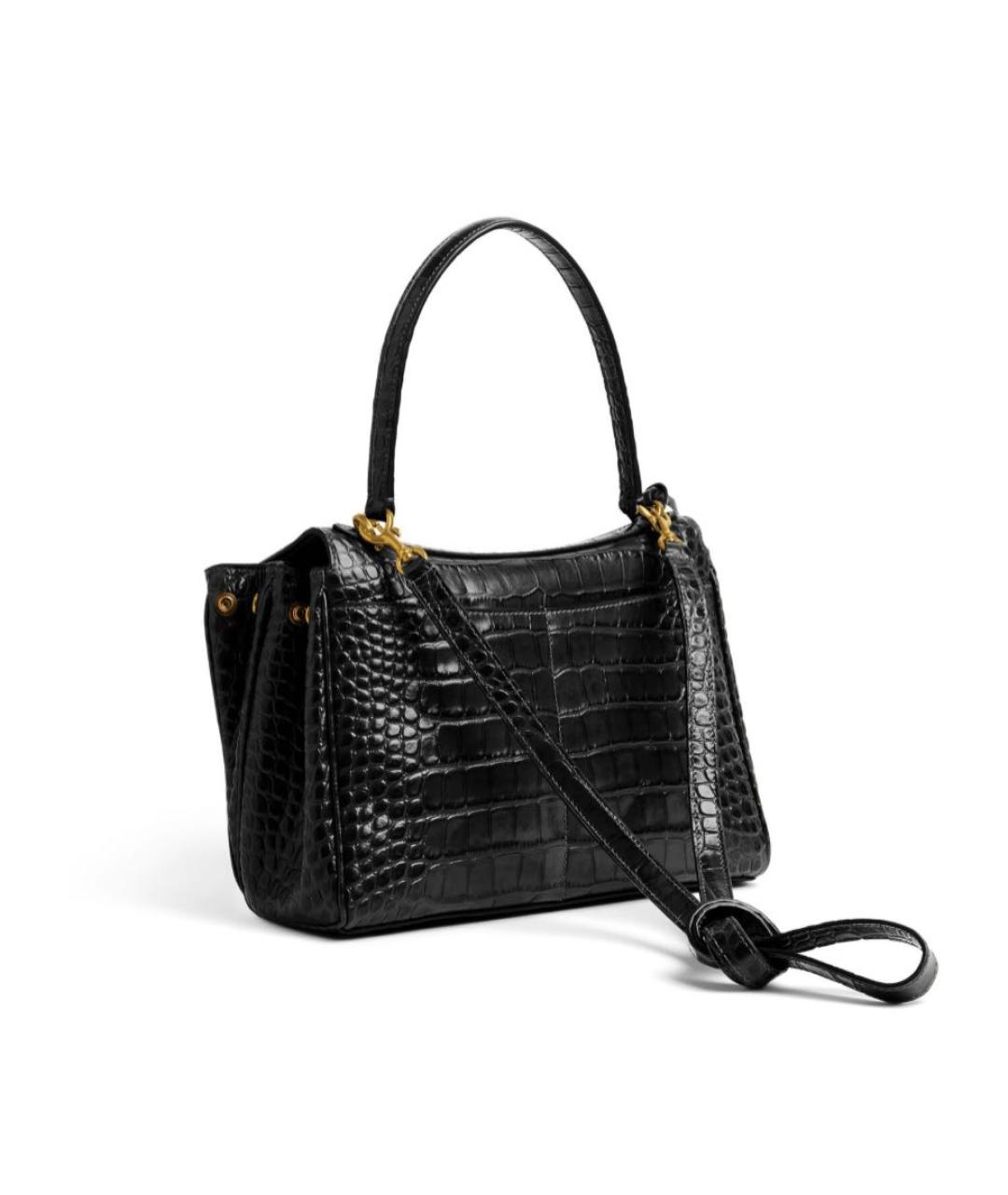 BALENCIAGA Черная кожаная сумка через плечо, фото 3