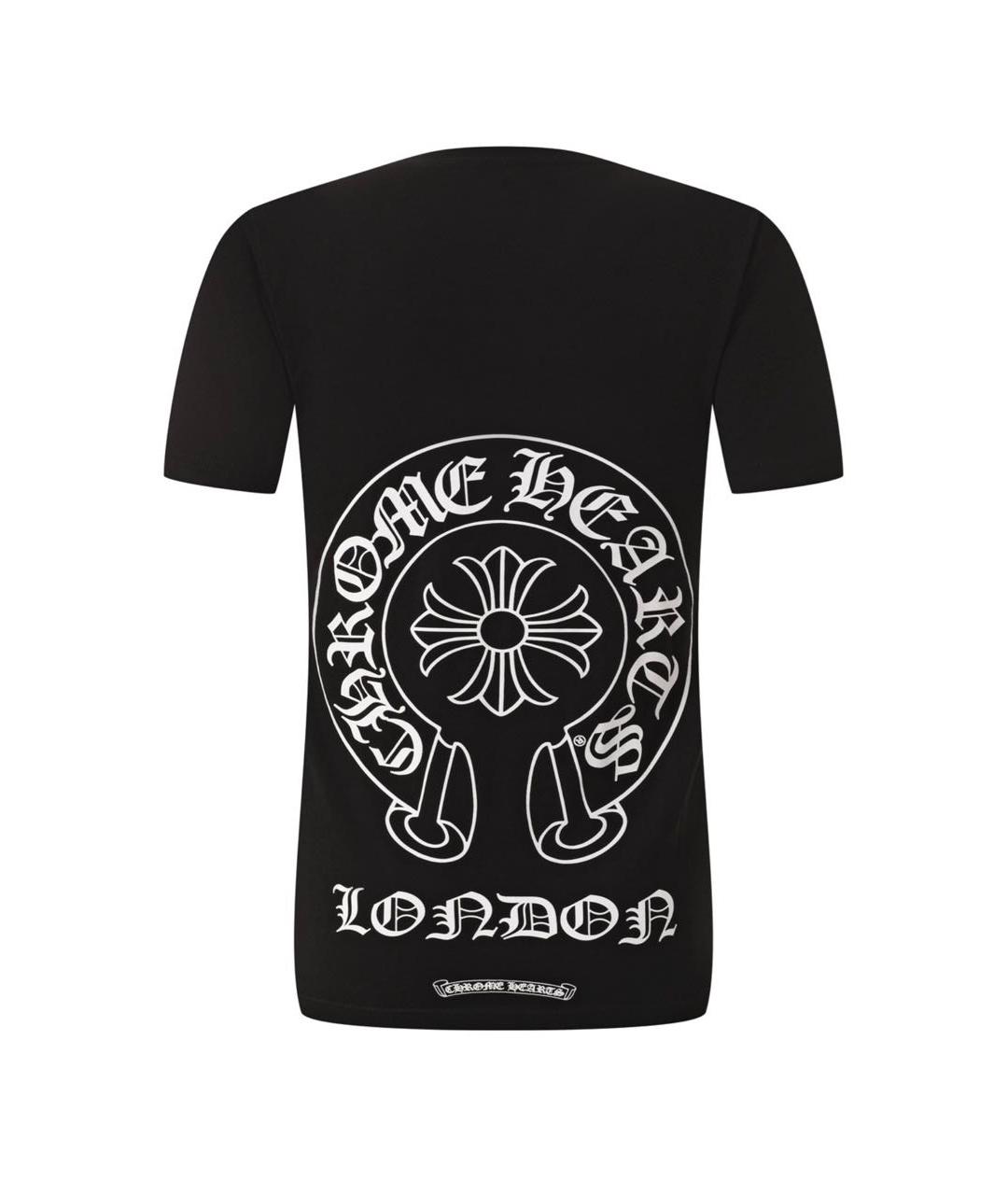 CHROME HEARTS Черная хлопковая футболка, фото 4
