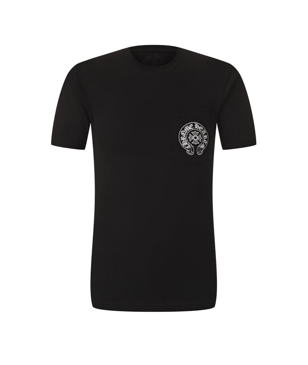 CHROME HEARTS Черная хлопковая футболка, фото 2