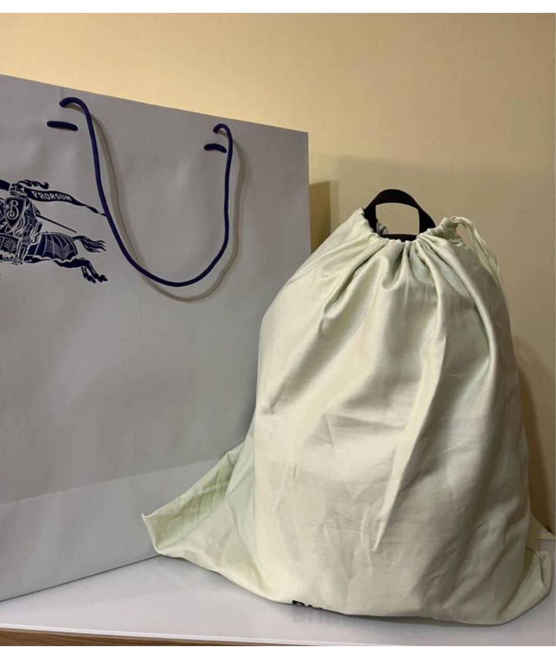 BURBERRY Черный кожаный рюкзак, фото 4