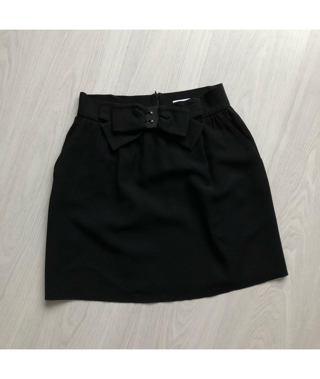 RED VALENTINO Черная юбка мини, фото 5