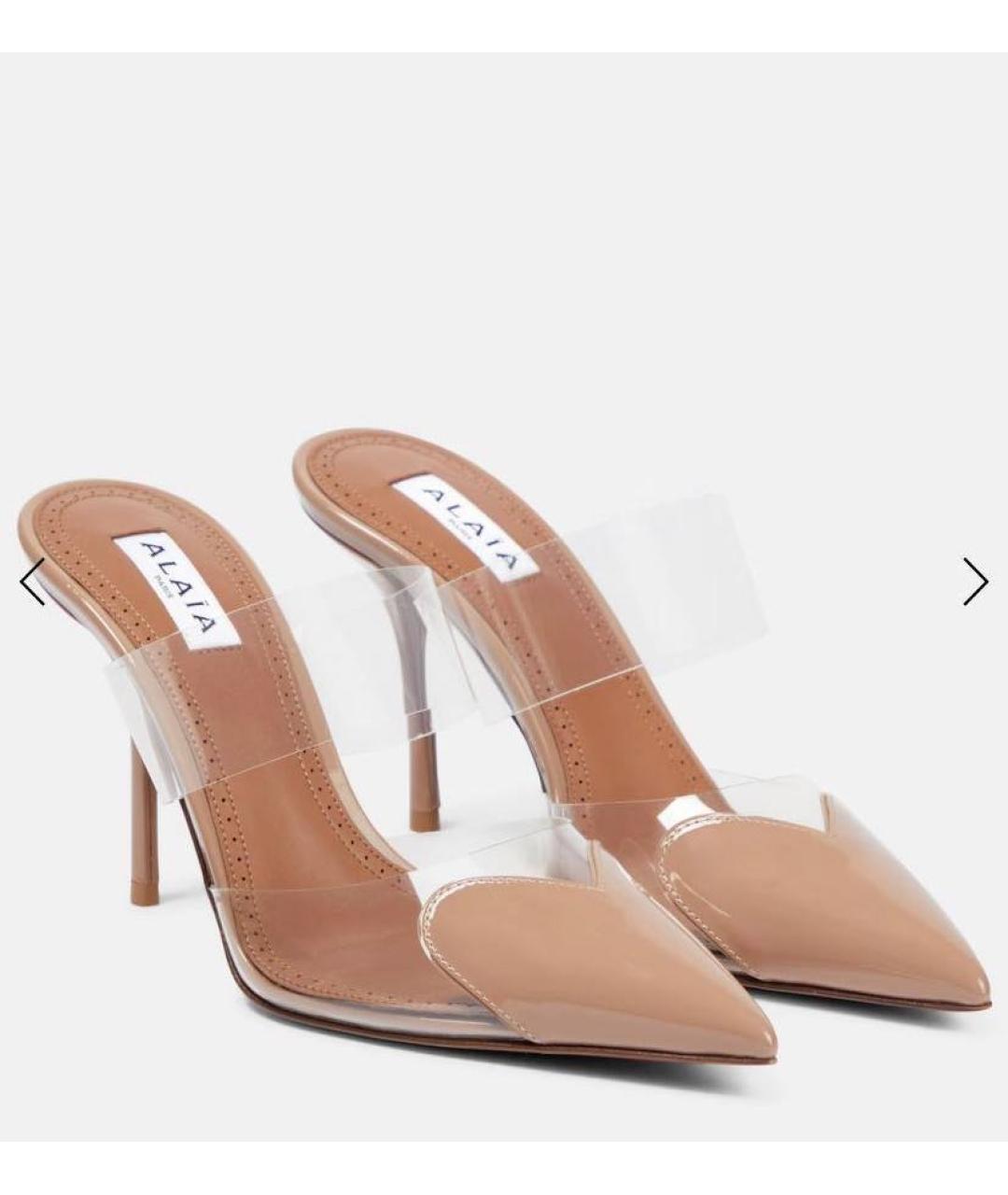 ALAIA Бежевые туфли из лакированной кожи, фото 2