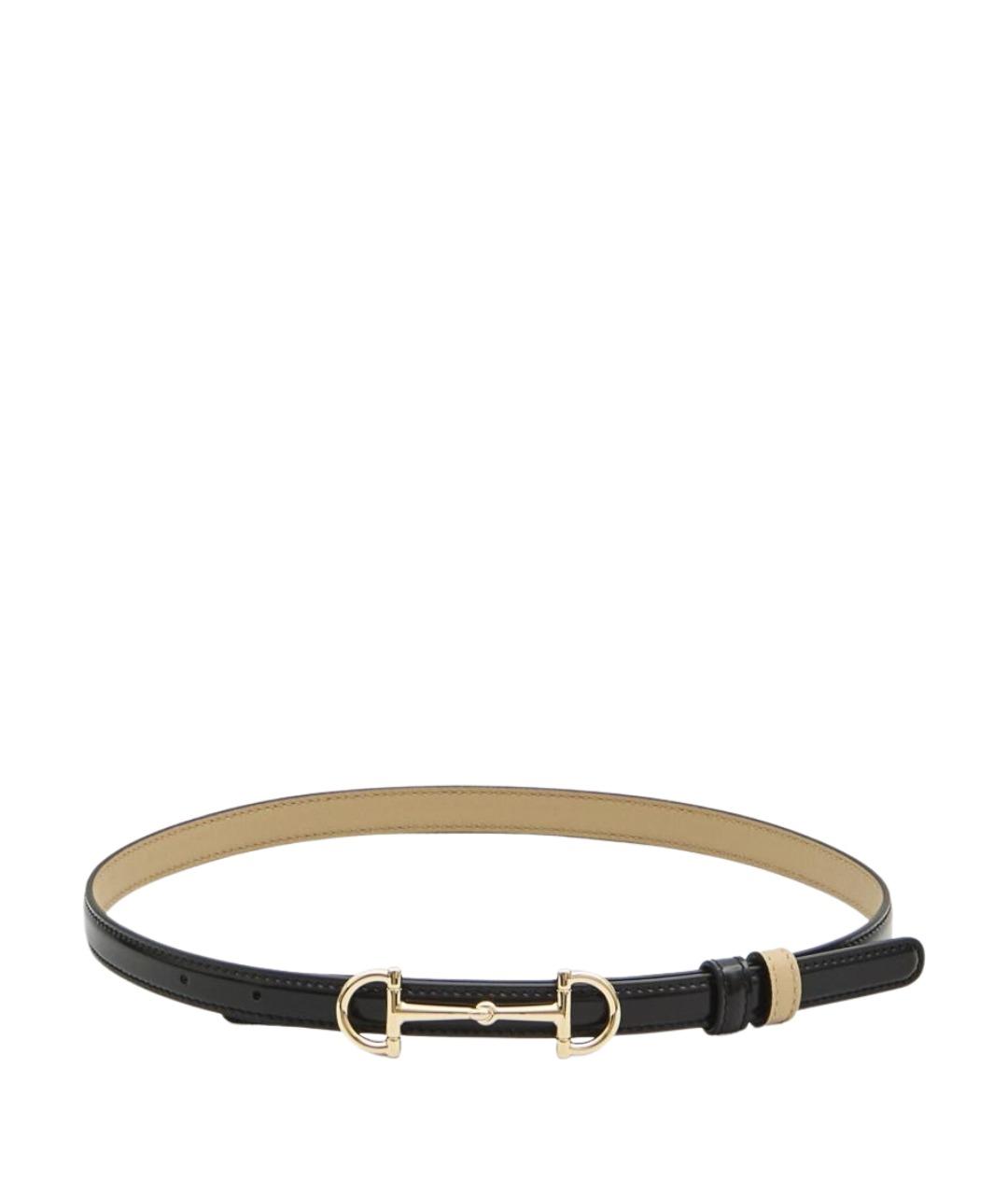 GUCCI Черный кожаный ремень, фото 1