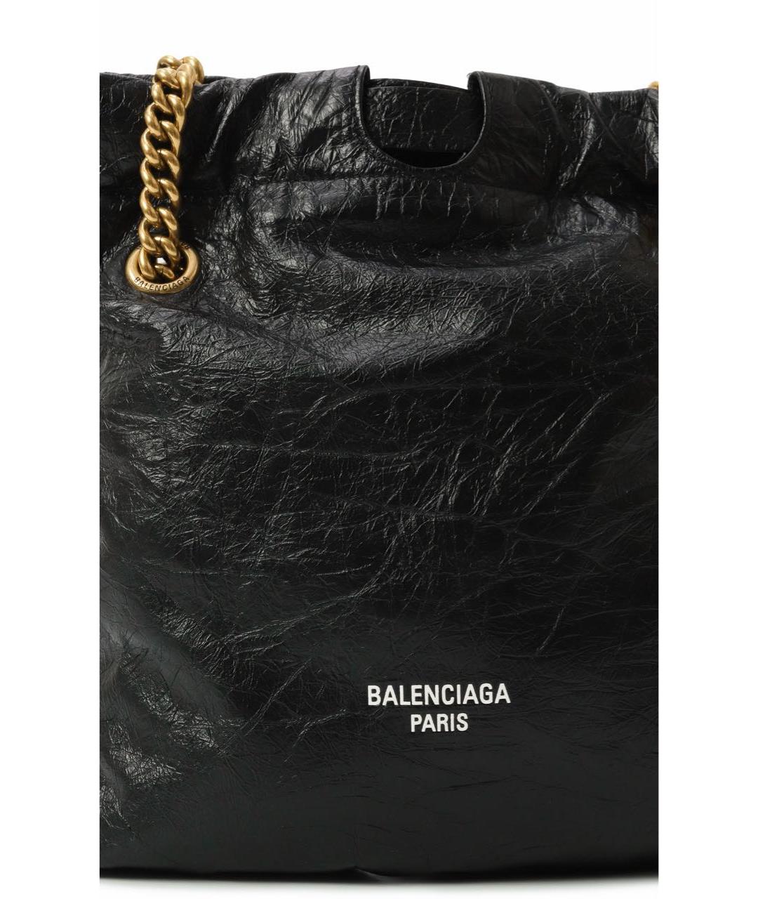 BALENCIAGA Черная кожаная сумка через плечо, фото 4