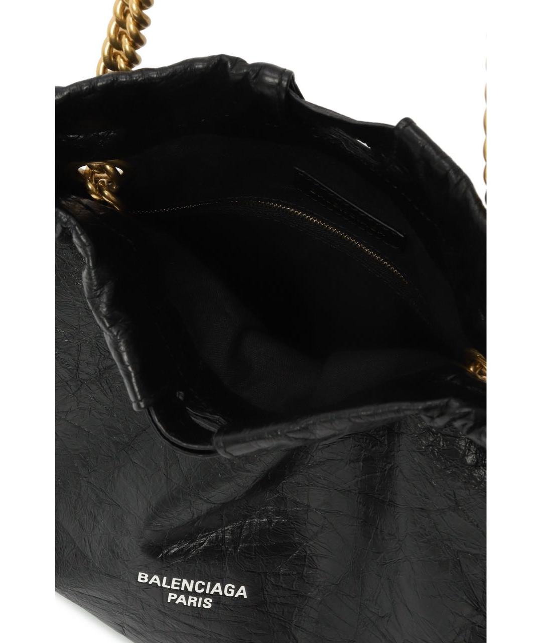 BALENCIAGA Черная кожаная сумка через плечо, фото 5