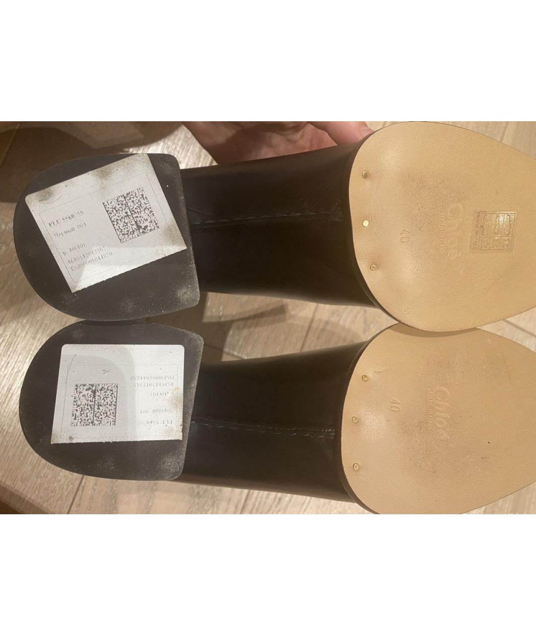 CHLOE Коричневые кожаные ботильоны, фото 3