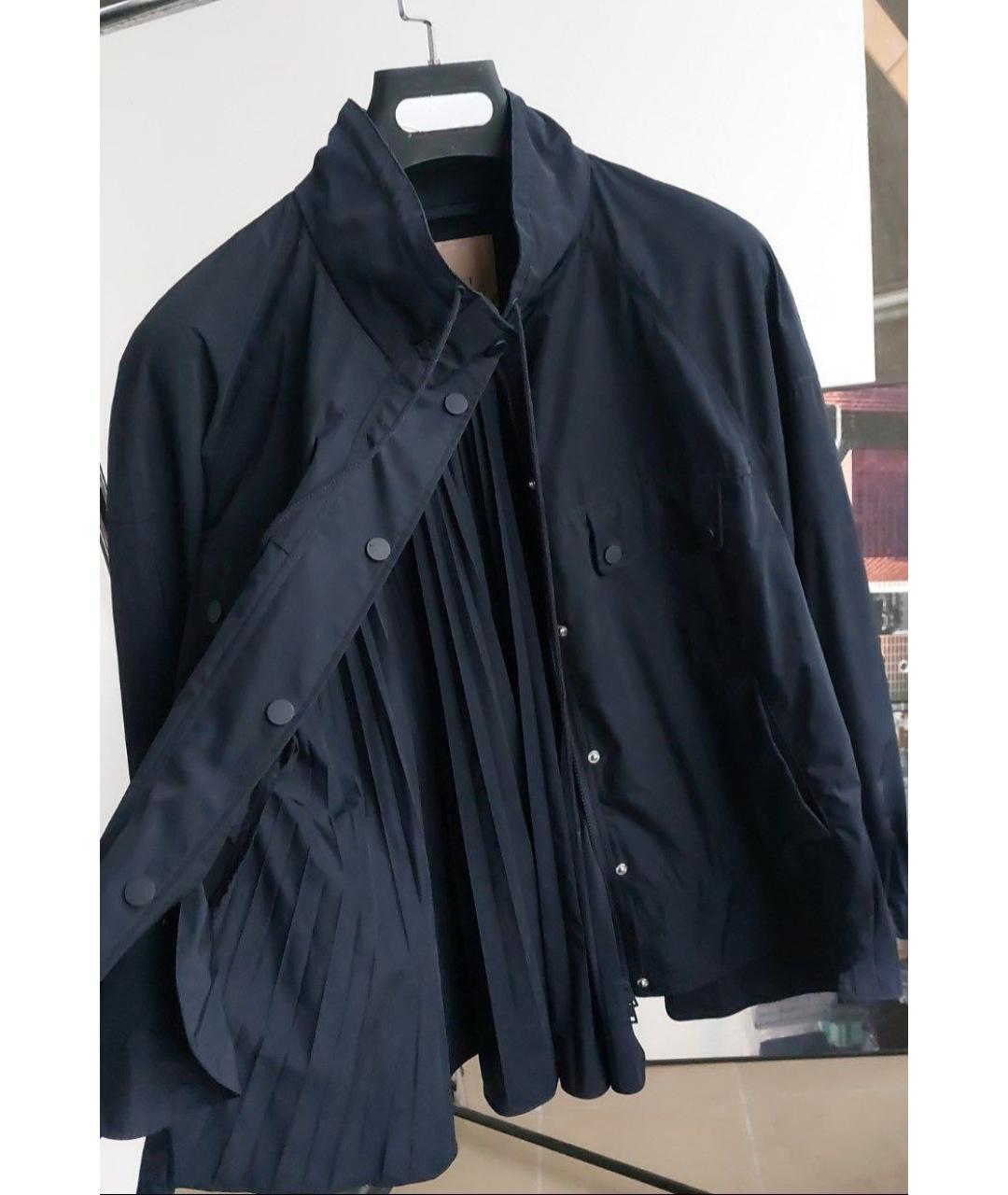 TWIN-SET Темно-синяя полиэстеровая куртка, фото 4