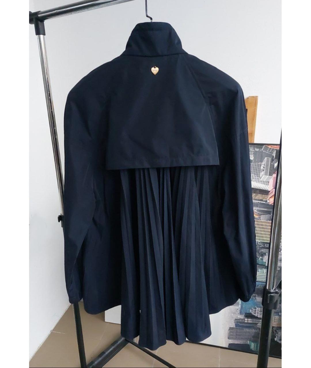TWIN-SET Темно-синяя полиэстеровая куртка, фото 2