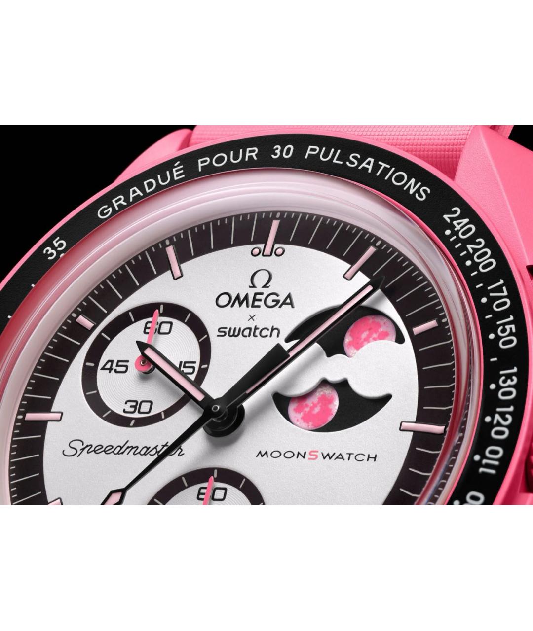 Swatch Розовые керамические часы, фото 2