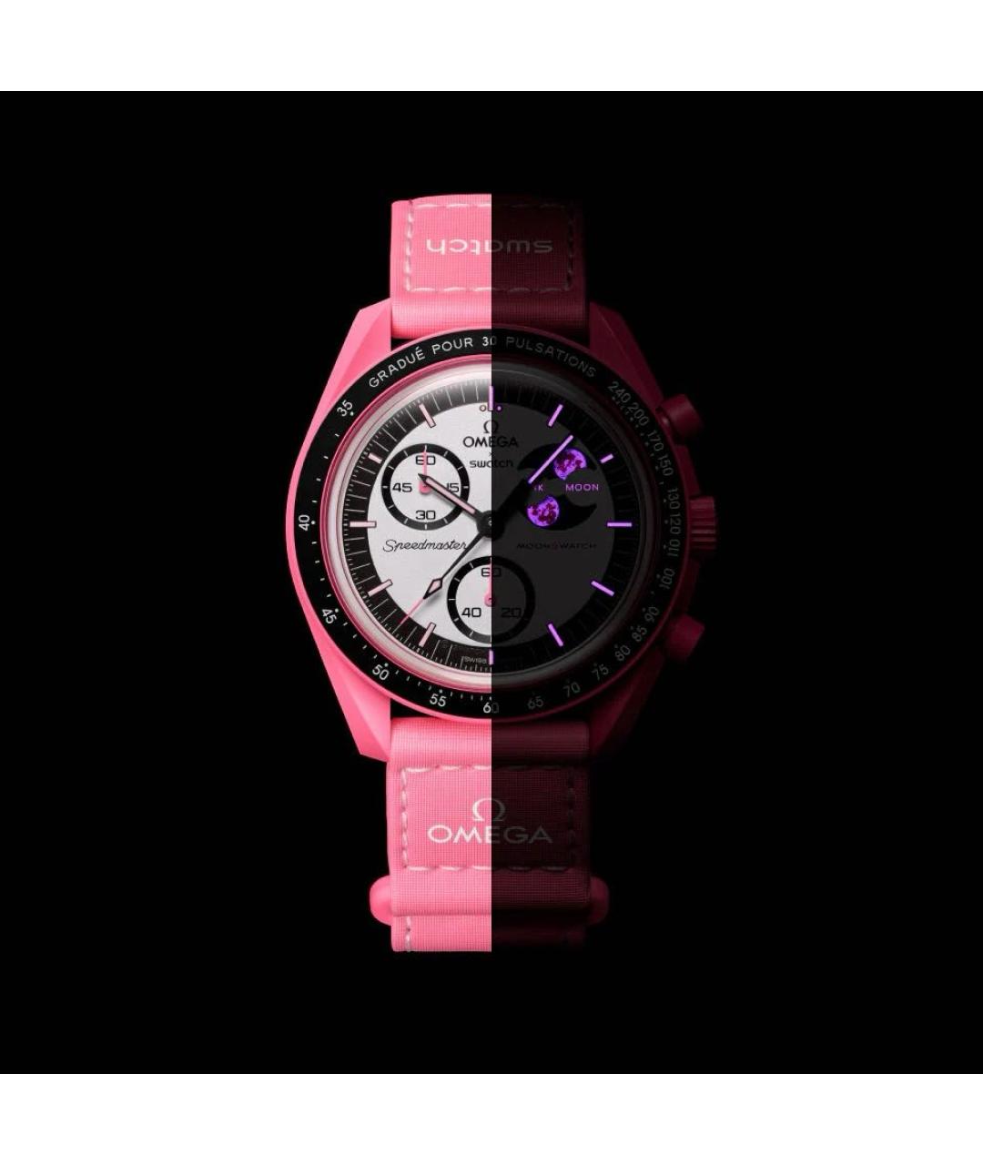 Swatch Розовые керамические часы, фото 3