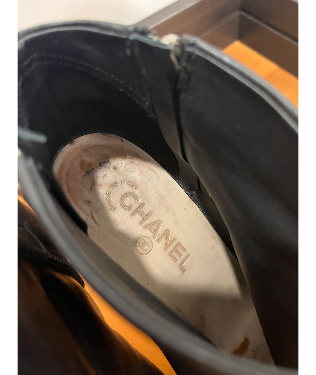 CHANEL Черные кожаные ботильоны, фото 2
