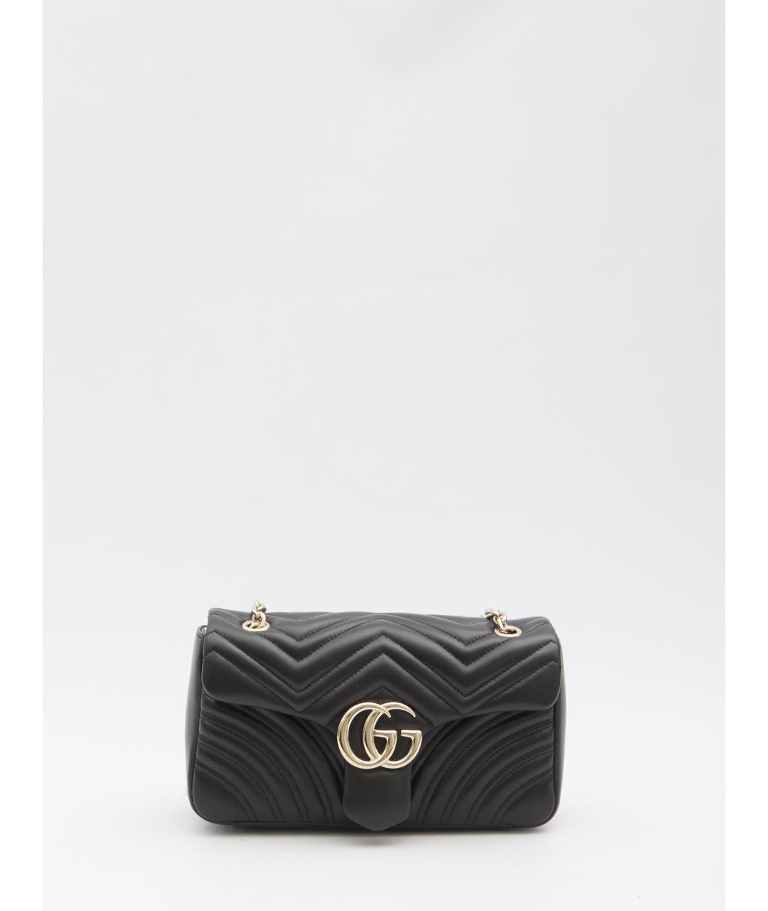 GUCCI Черная кожаная сумка через плечо, фото 2