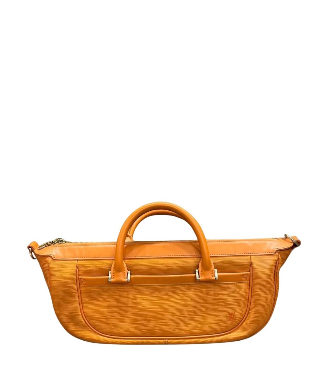 LOUIS VUITTON Оранжевая кожаная сумка с короткими ручками, фото 1