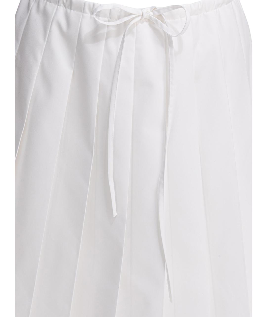 PRADA Белая полиэстеровая юбка миди, фото 2