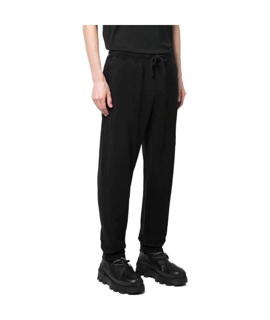 STONE ISLAND Черные хлопковые повседневные брюки, фото 4