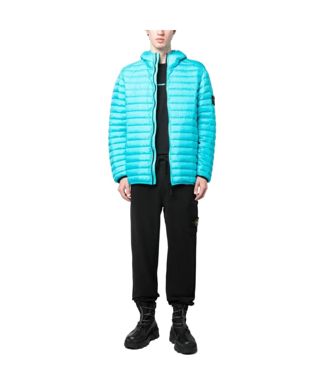 STONE ISLAND Черные хлопковые повседневные брюки, фото 2