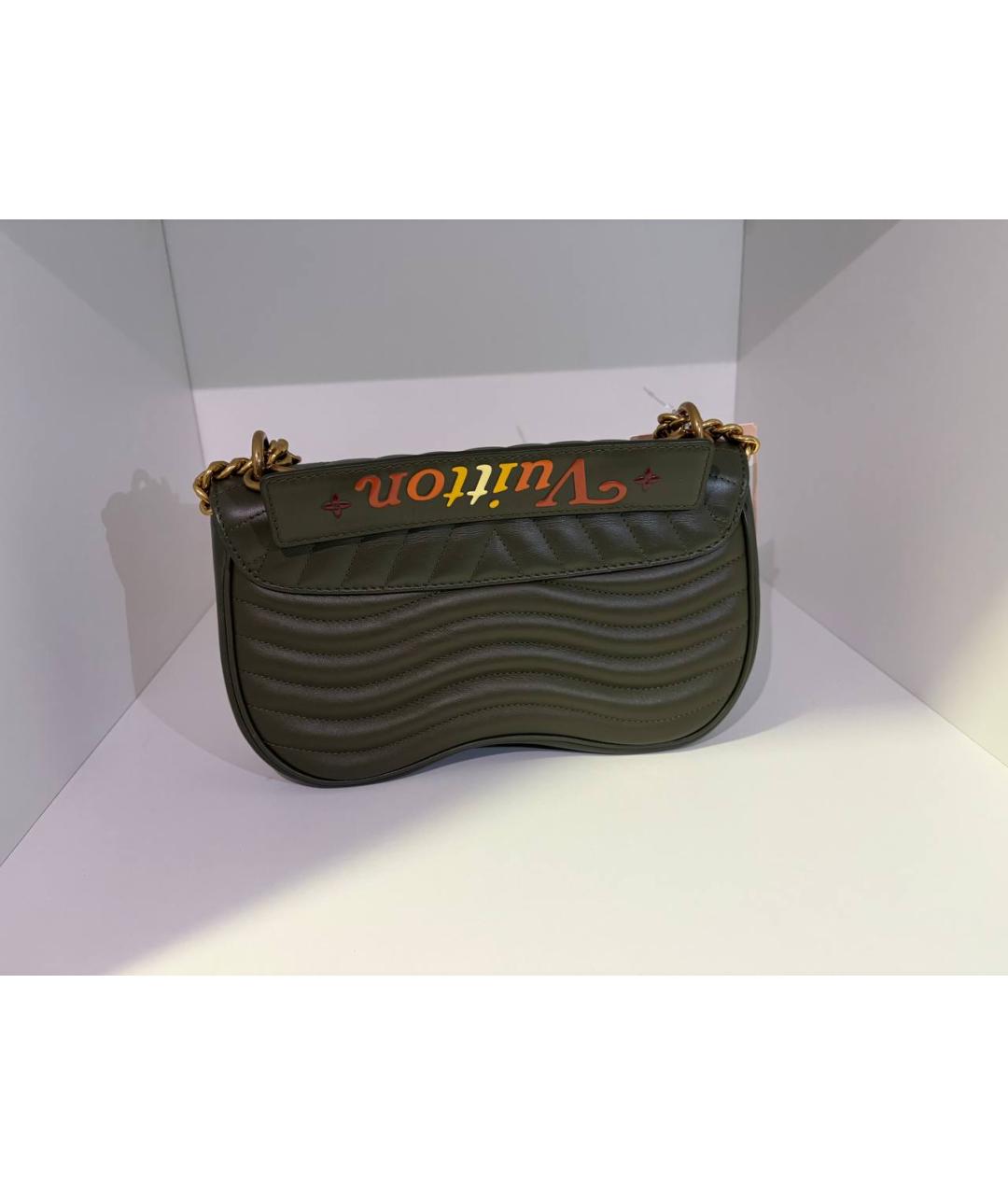 LOUIS VUITTON Зеленая кожаная сумка через плечо, фото 2