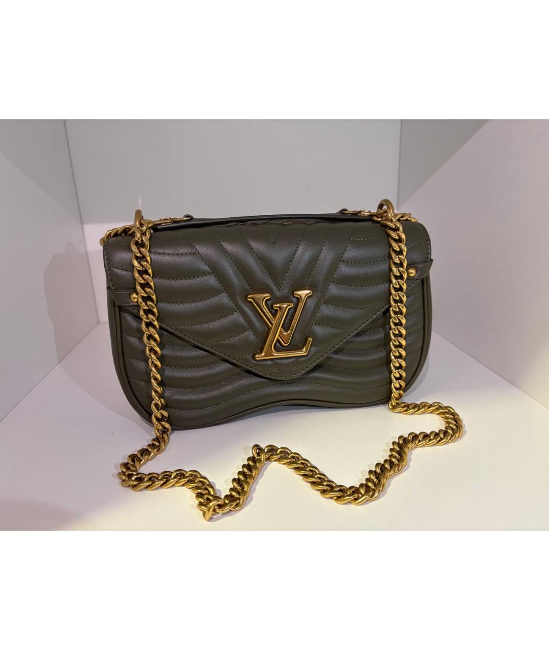 LOUIS VUITTON Зеленая кожаная сумка через плечо, фото 5