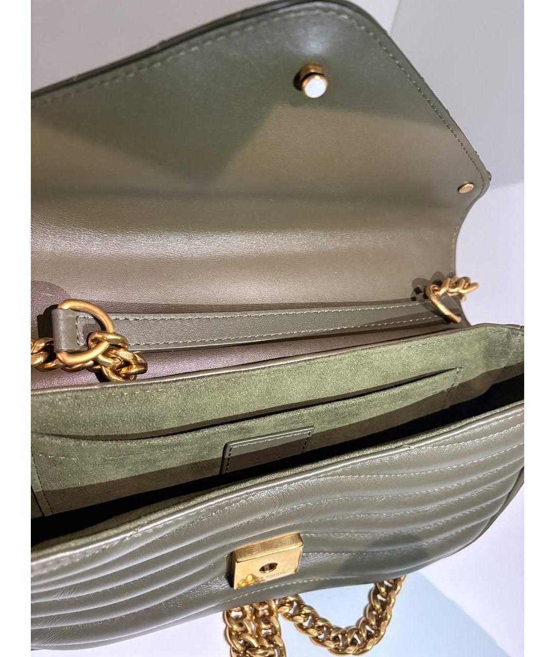 LOUIS VUITTON Зеленая кожаная сумка через плечо, фото 3