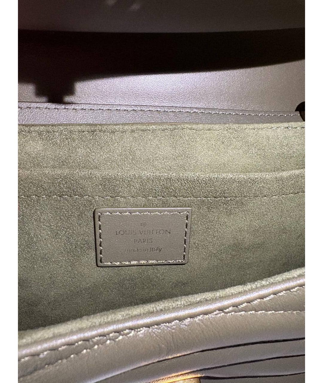 LOUIS VUITTON Зеленая кожаная сумка через плечо, фото 4