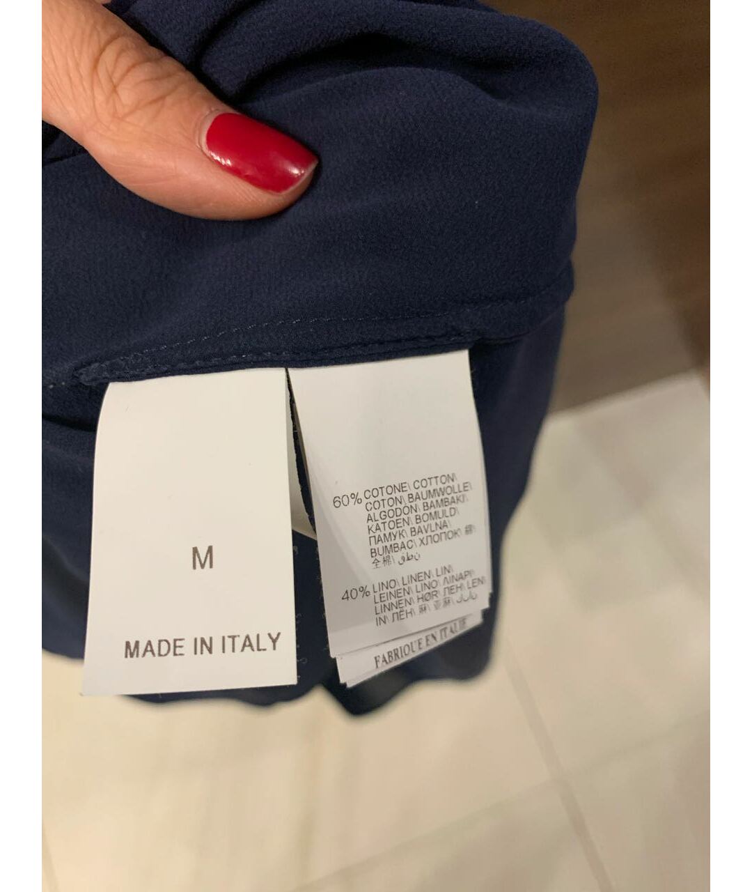 BRUNELLO CUCINELLI Синяя льняная майка, фото 3