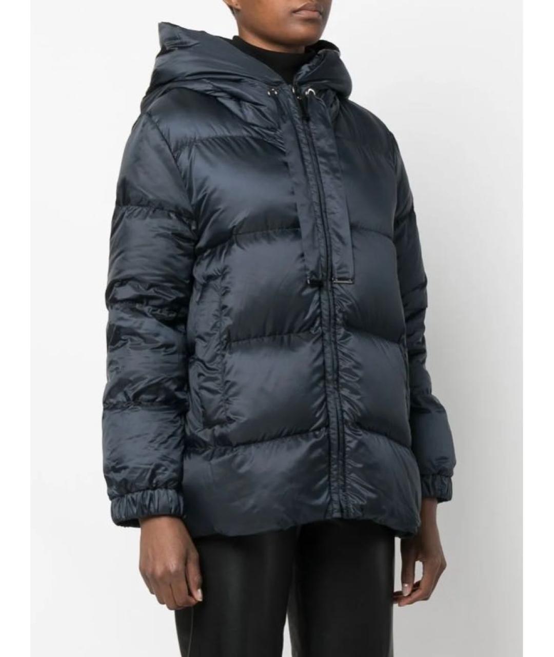 MAX MARA THE CUBE Темно-синий полиэстеровый пуховик, фото 3