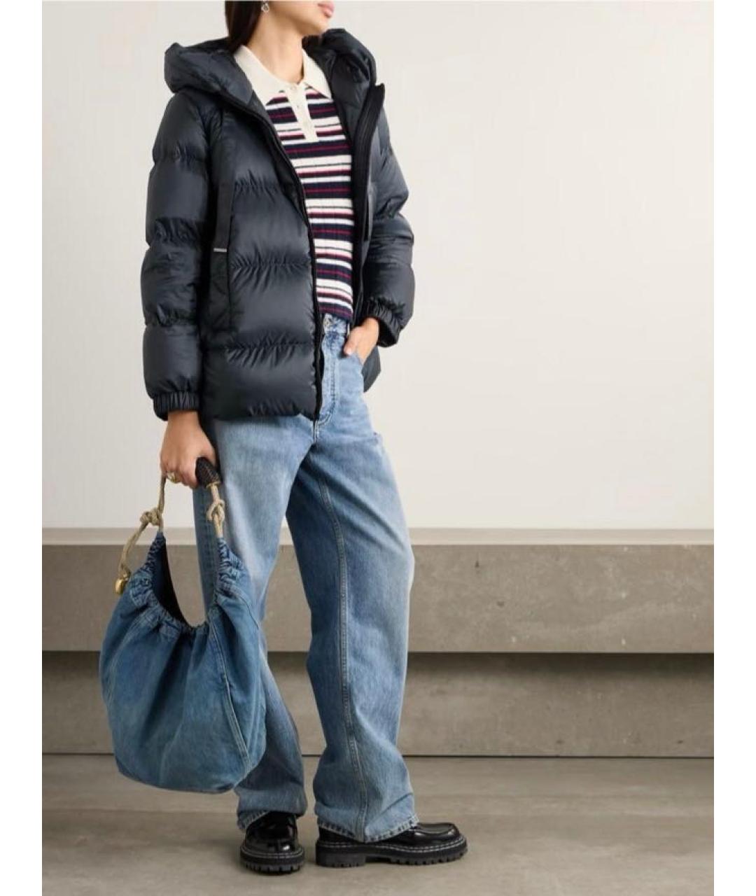 MAX MARA THE CUBE Темно-синий полиэстеровый пуховик, фото 6