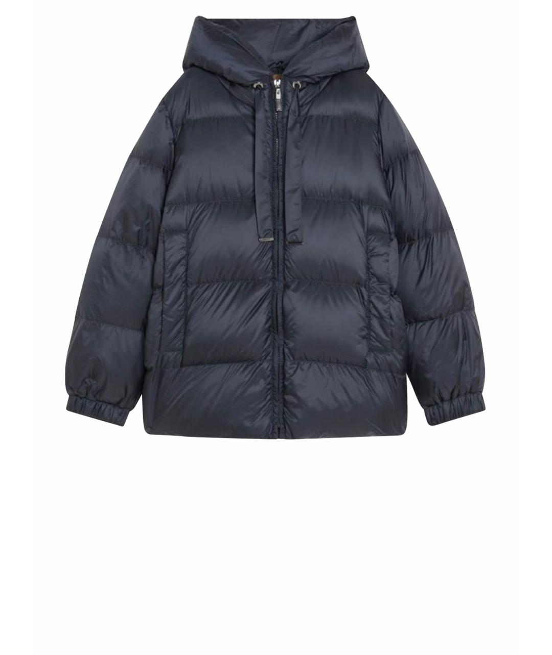MAX MARA THE CUBE Темно-синий полиэстеровый пуховик, фото 8