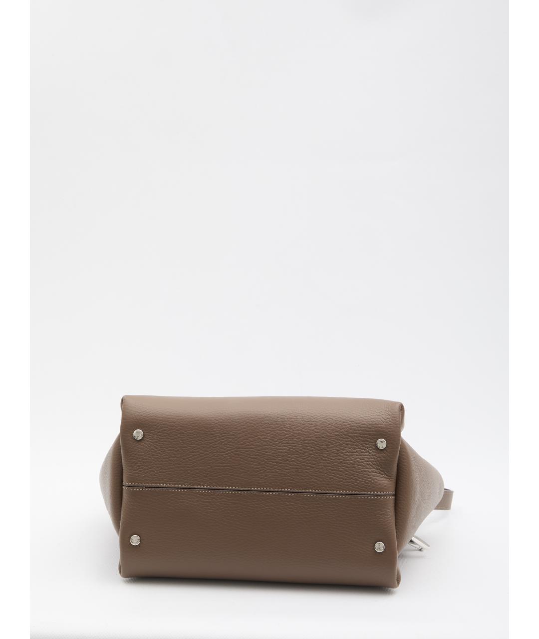 TOD'S Коричневая кожаная сумка тоут, фото 3