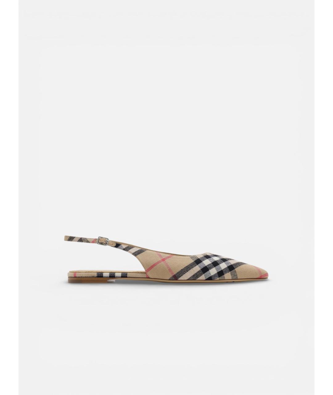 BURBERRY Мульти кожаные балетки, фото 8