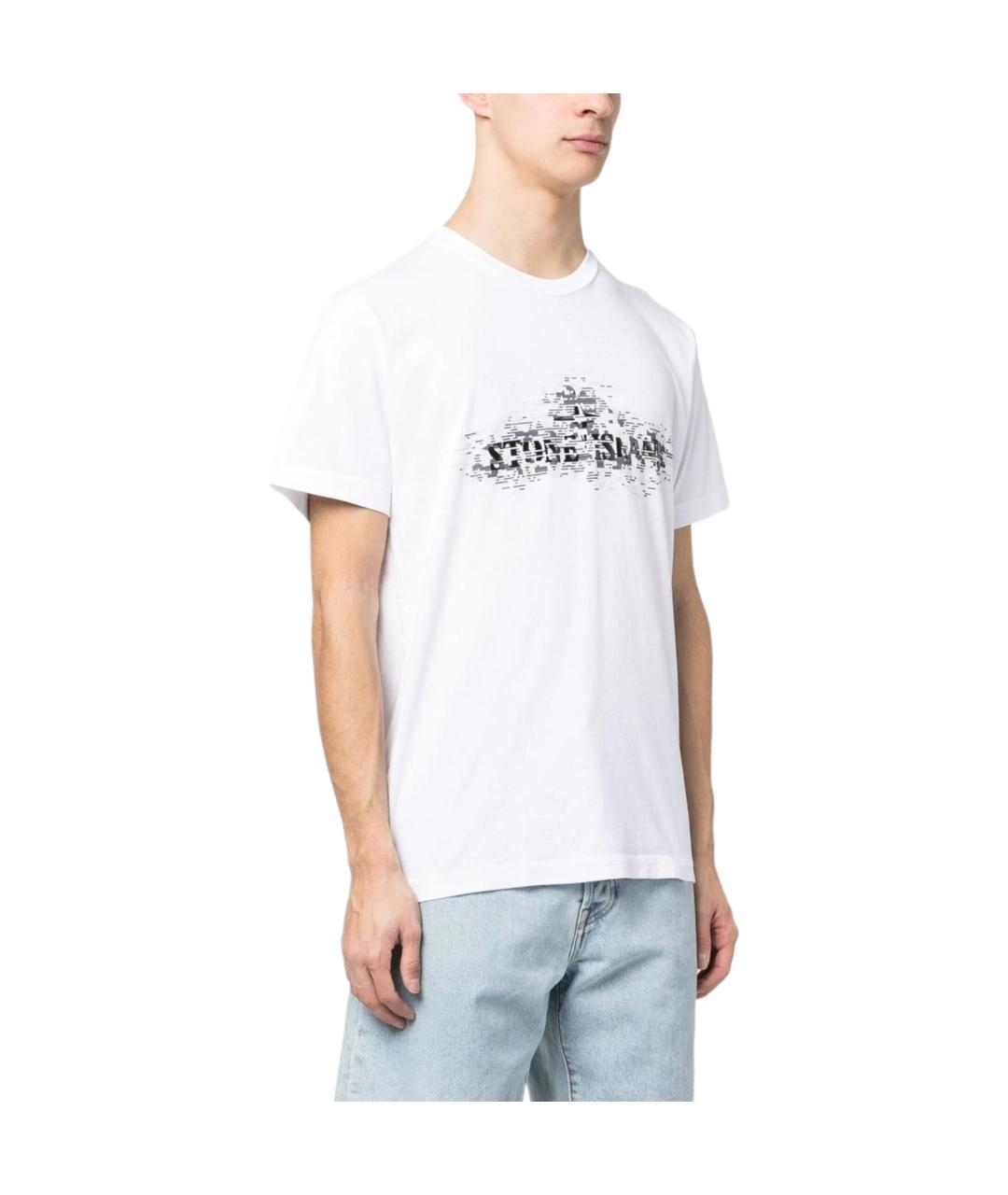 STONE ISLAND Белая хлопковая футболка, фото 6