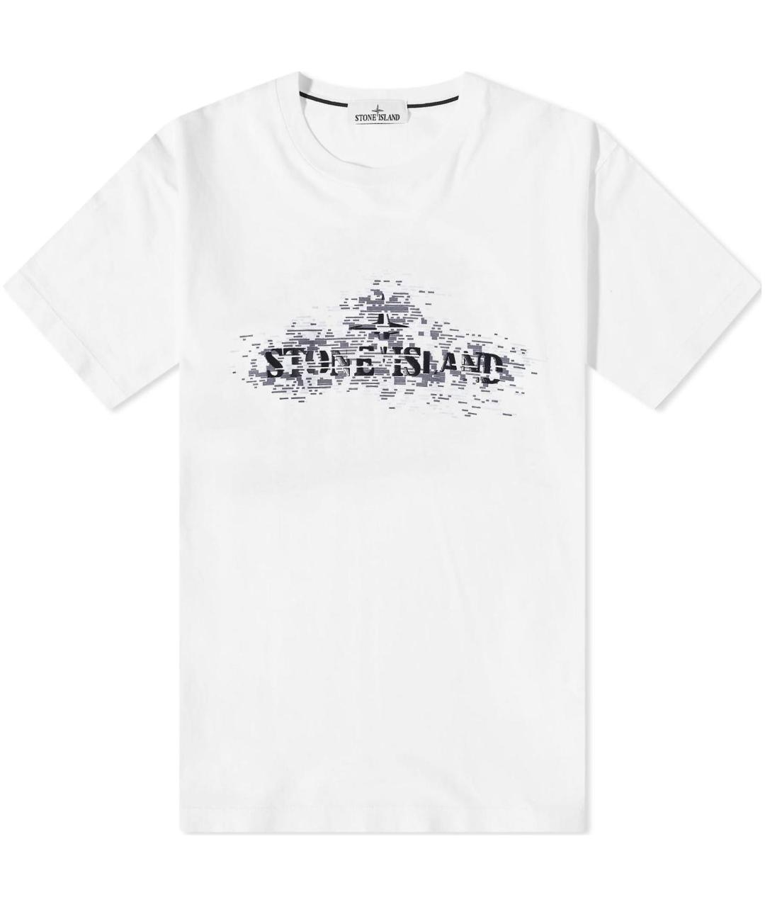 STONE ISLAND Белая хлопковая футболка, фото 1