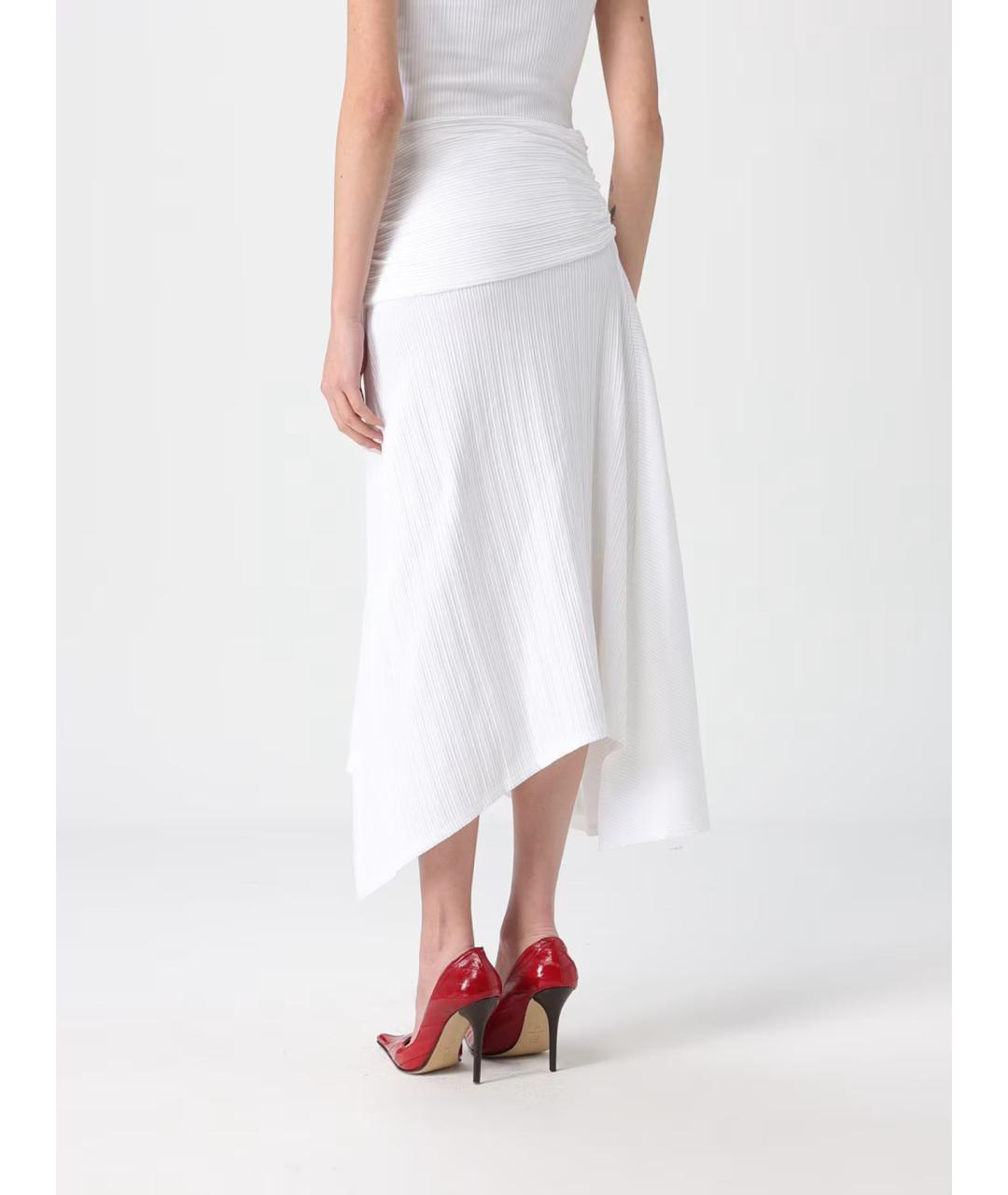 VICTORIA BECKHAM Белая хлопковая юбка миди, фото 2