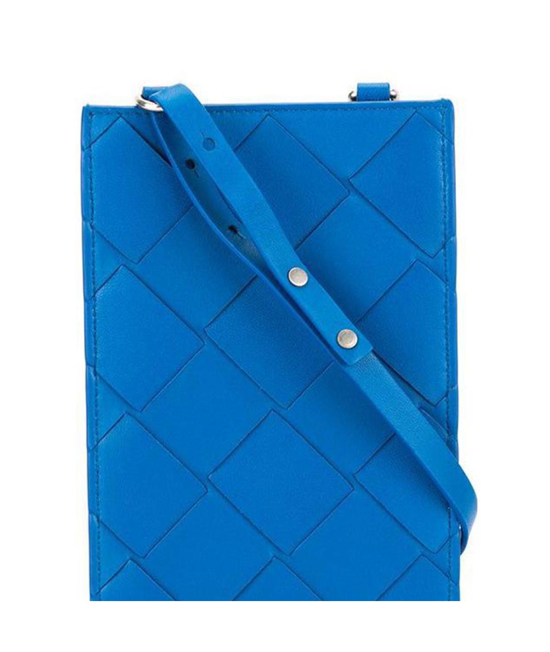 BOTTEGA VENETA Синий кожаный кардхолдер, фото 3