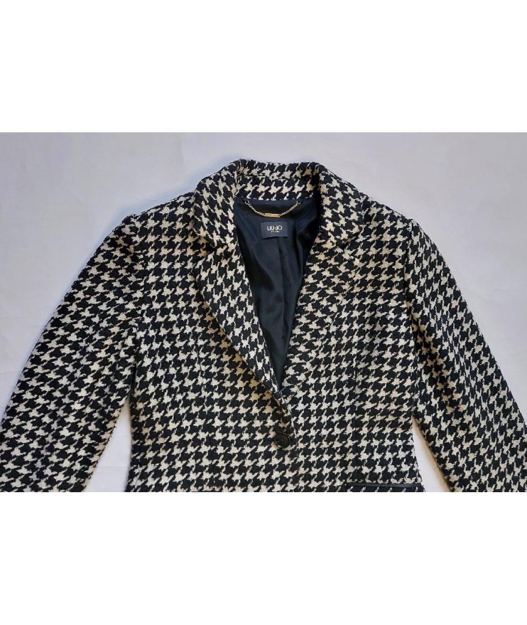 LIU JO Черное полиэстеровое пальто, фото 3