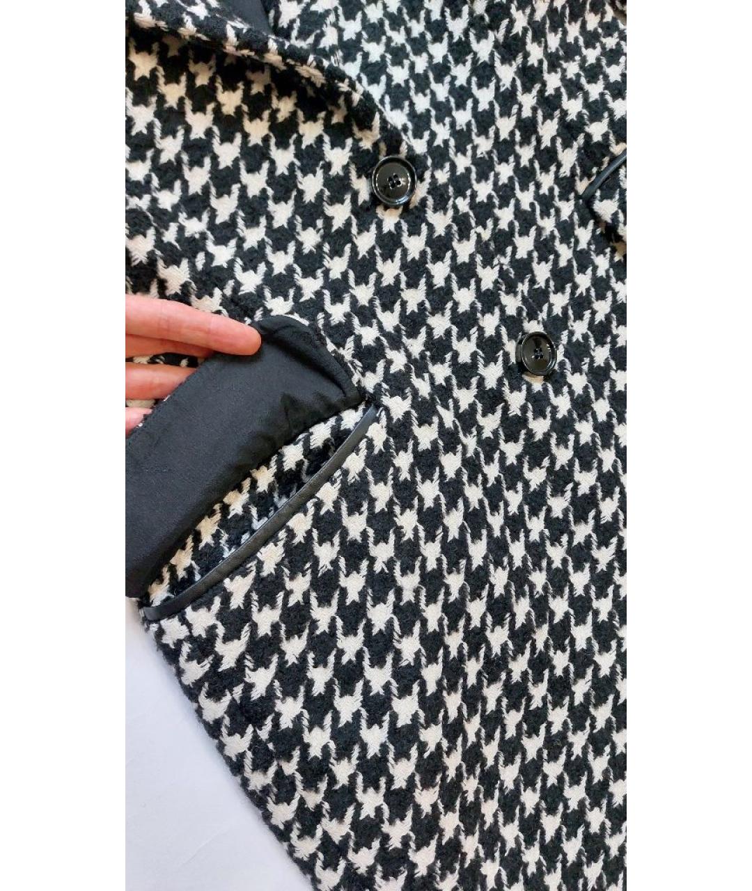 LIU JO Черное полиэстеровое пальто, фото 4