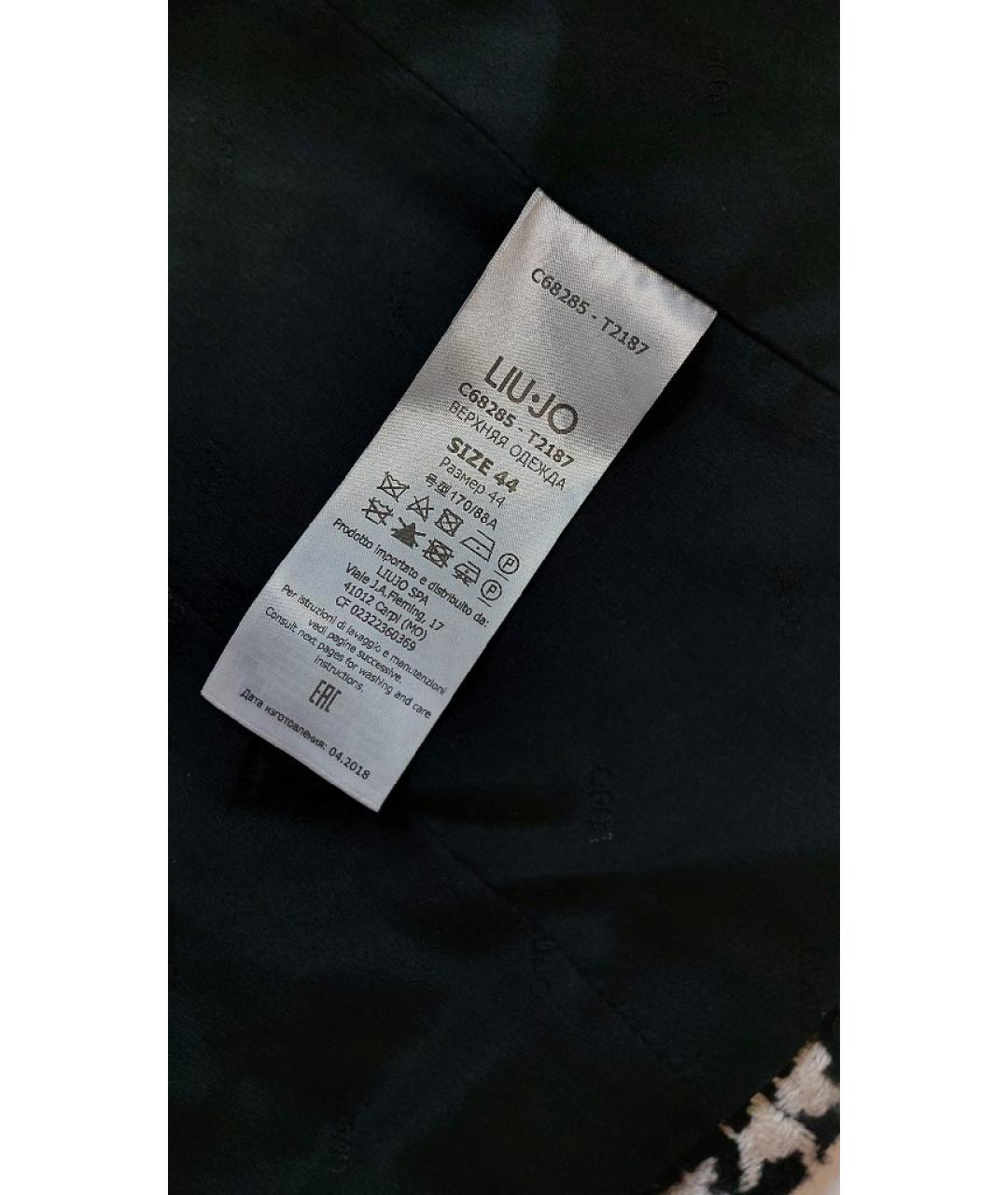 LIU JO Черное полиэстеровое пальто, фото 8
