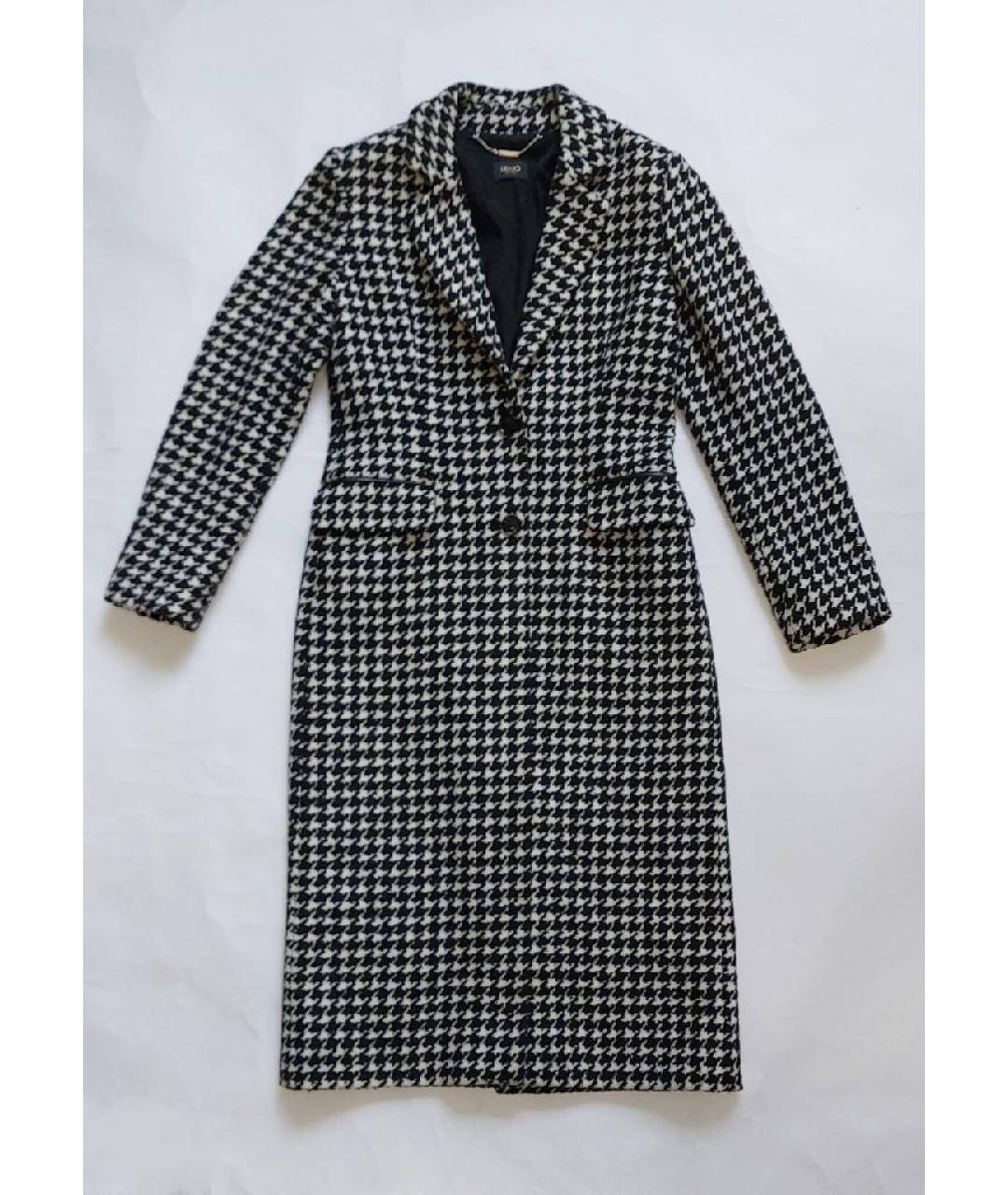 LIU JO Черное полиэстеровое пальто, фото 10