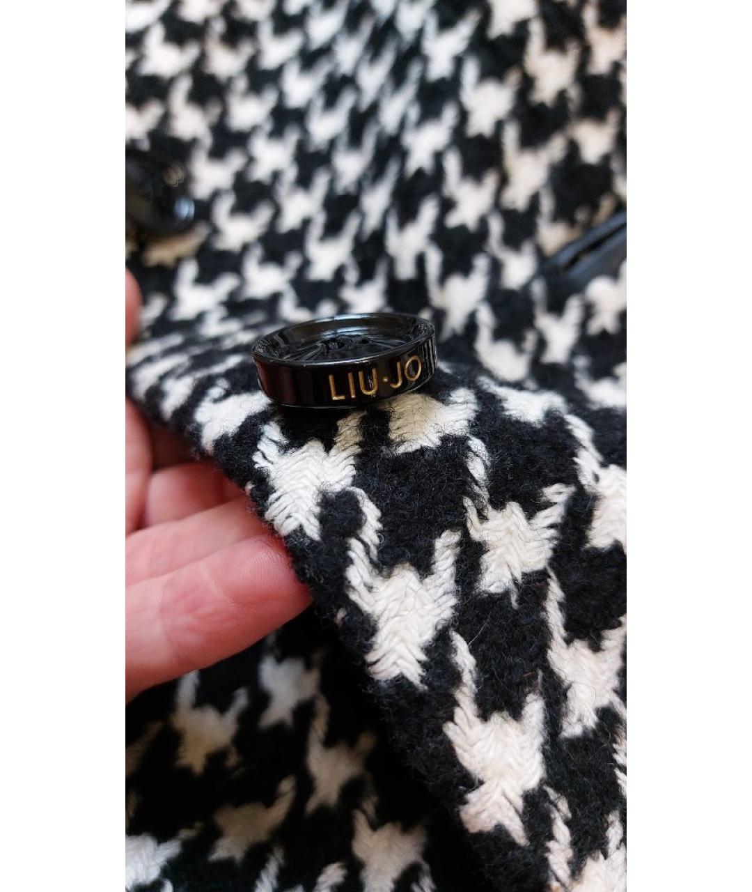 LIU JO Черное полиэстеровое пальто, фото 7